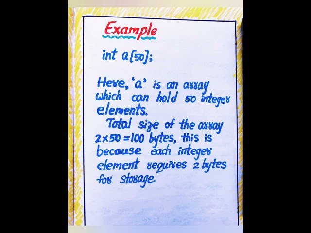 One-Dimensional Array in C Programming by LahariLectures | Arrays | notes | One-Dimensional Array 
