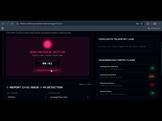 Building a Futuristic NASA-Style Smart City OS! | TRINETRA AI | Samarth Joshi
