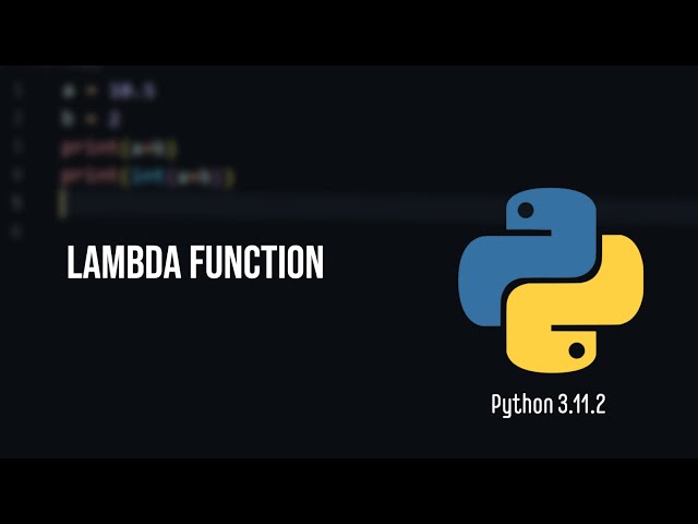 Python Tutorial #21 | Lambda Function