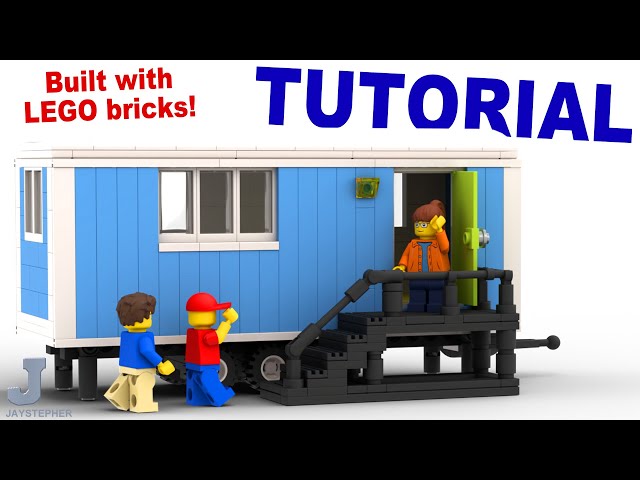 LEGO Brick Tutorial On How To Make A  Mobile Office Work Trailer