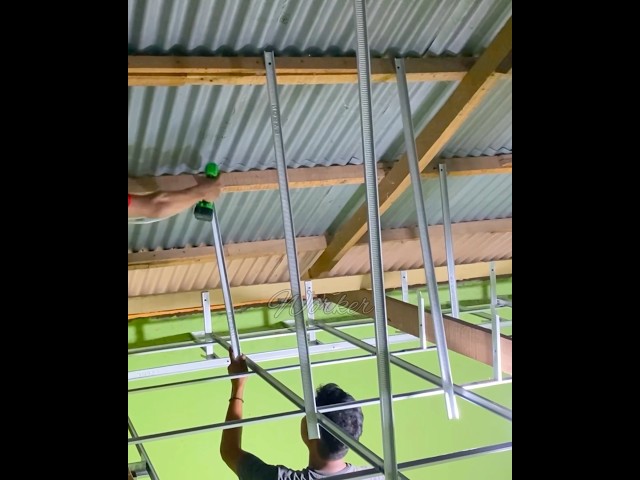 installing PVC ceiling hangers #furing