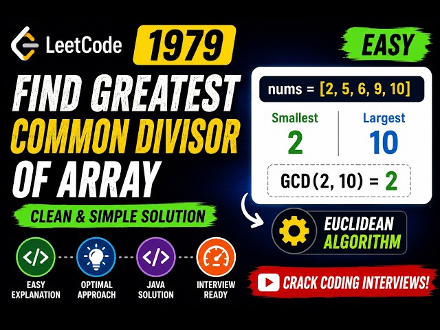 LeetCode 1979 | Find Greatest Common Divisor of Array | #python #leetcode #leetcode1979 #dsa