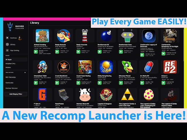 Play Every Retro Recomp and Port Easily! Quiver Launcher is Here