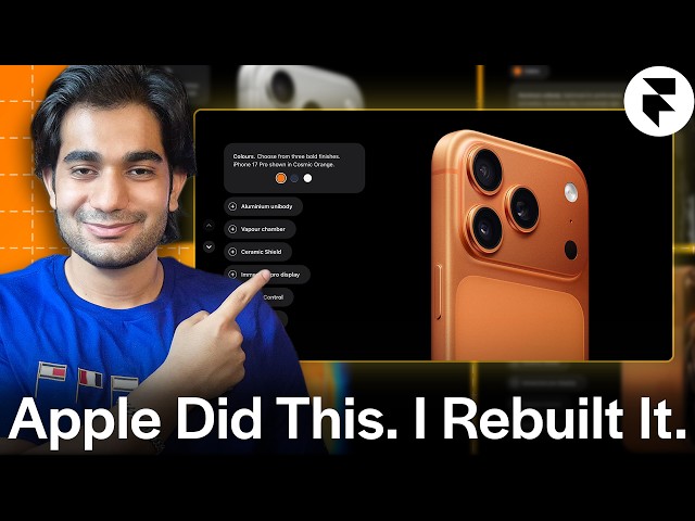 I Recreated Apple's iPhone 17 Pro Website Animation in Framer