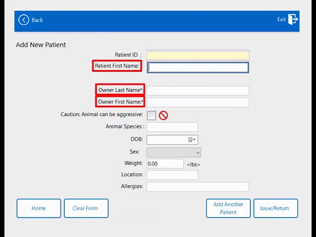 Cubex , Adding a patient