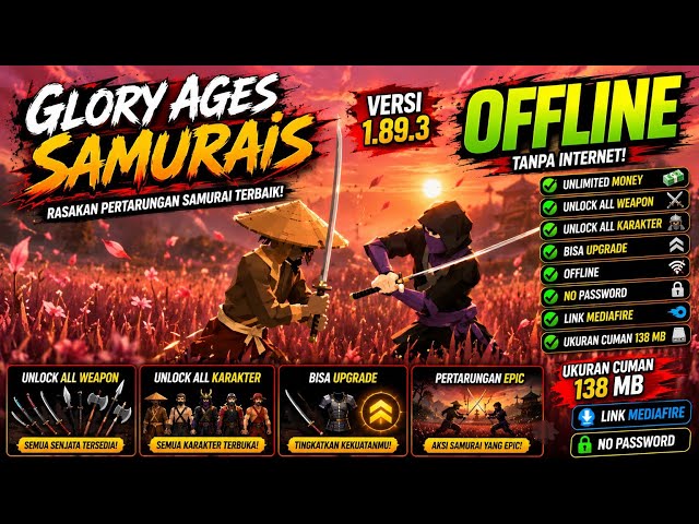 Glory Ages Samurais latest mod apk version 1.89.3 new update mod apk unlimited money
