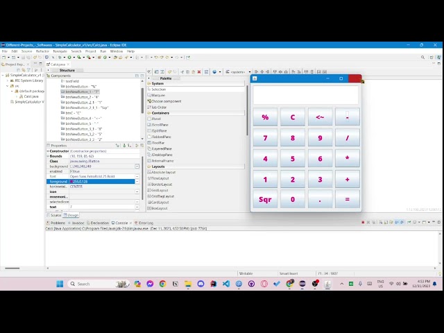 Simple calculator with Java in Eclipse