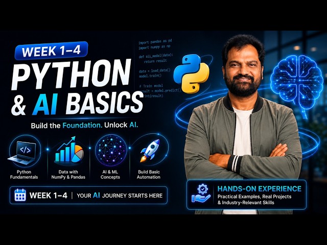 Python + AI Fundamentals for Beginners | Week 1-4