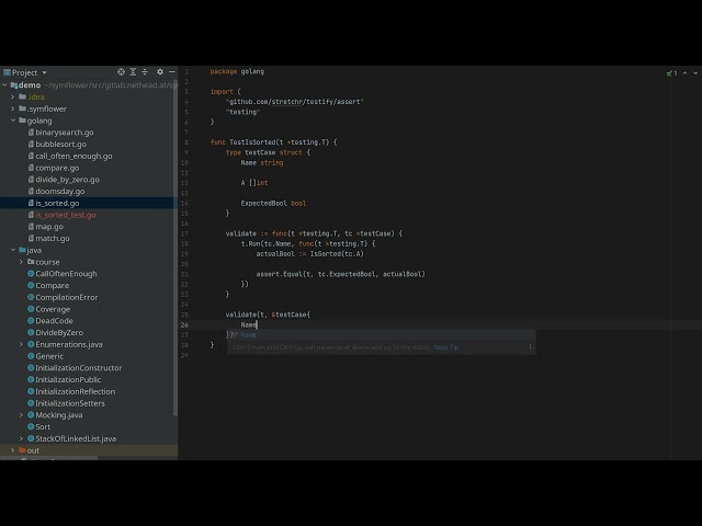 Generate test templates in IntelliJ IDEA