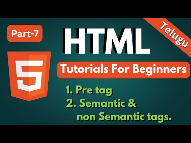 HTML Part-7 in Telugu | Html full course | @ComputerW0rld #html 