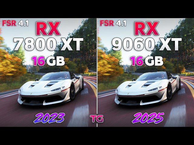 RX 7800 XT vs RX 9060 XT - Test in 10 Games with FSR 4.1