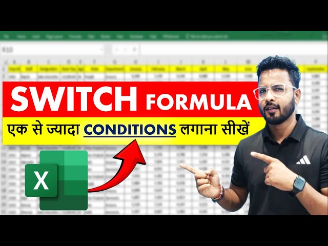 Excel Tutorial for Beginners - Microsoft excel formulas | Switch Formula | Excel Formulas