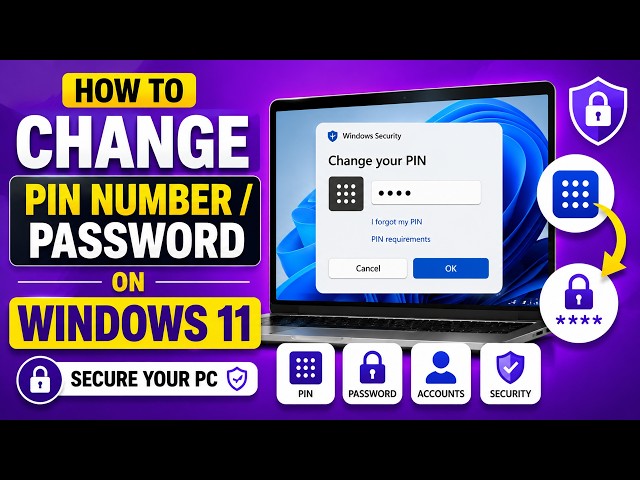 How to Change PIN Number /  Password on Windows 11 |2026