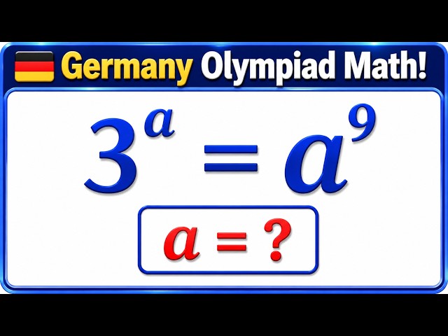 A Nice Germany Math Olympiad Exponential Equation!