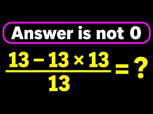 Almost Everyone Gets This Calculation Wrong! Can you solve this math