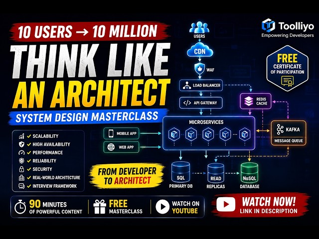 From Developer to Software Architect: Complete System Design Masterclass 2026