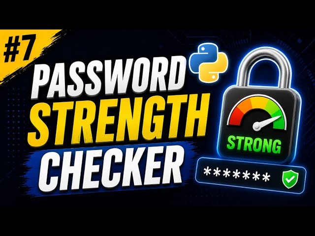 Password Strength Checker in Python | Mini Project for Beginners