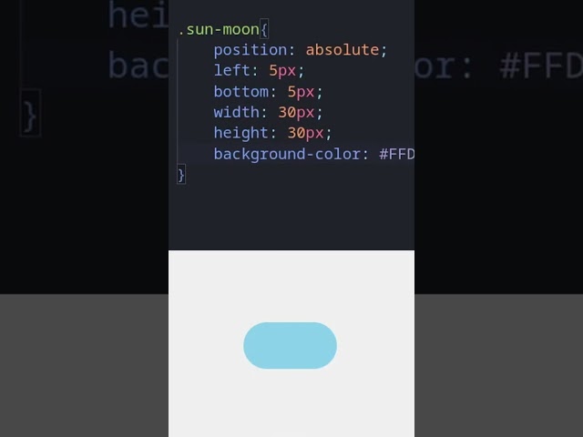 Creative Dark Mode Toggle with CSS ☀️🌙 #coding #webdevelopment #asmr