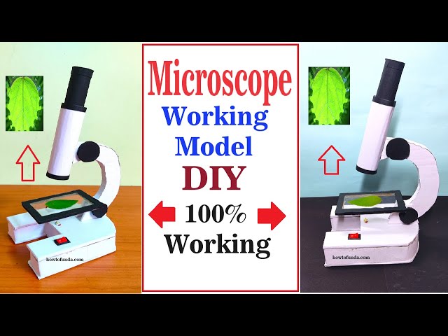 microscope working model for science exhibition - national level science project | howtofunda