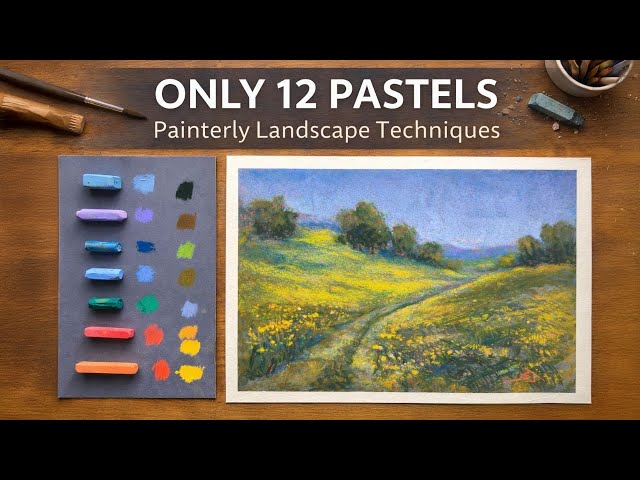 ONLY 12 Pastels!! | How Vantage Point Transforms Your Landscape Paintings / ALL REAL TIME!