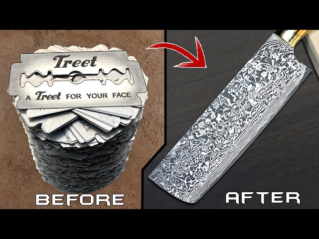 I made a Damascus Knife out of your Razor Blades. Can you believe?