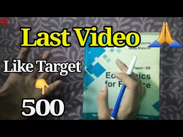 Important Questions of Economics For Finance for July 2021 |CA Inter/IPC |Pathak Tutorial