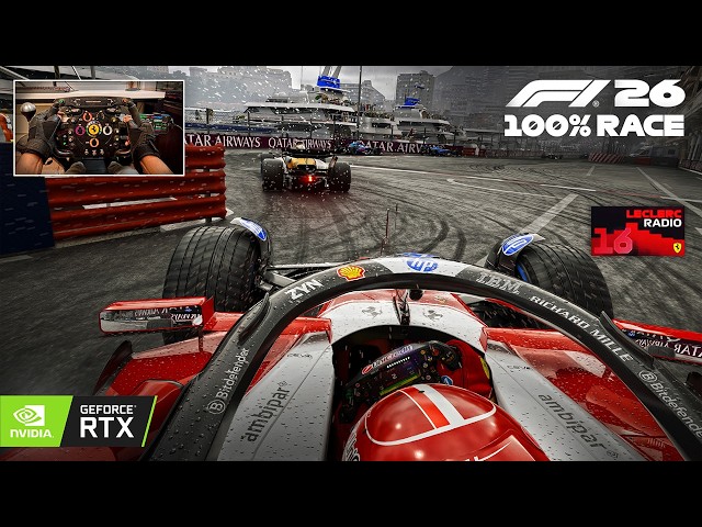 Charles Leclerc's Ferrari SF26 | 2026 Monaco GP 100% Race | F1 26 4K Ultra Realistic Season Gameplay