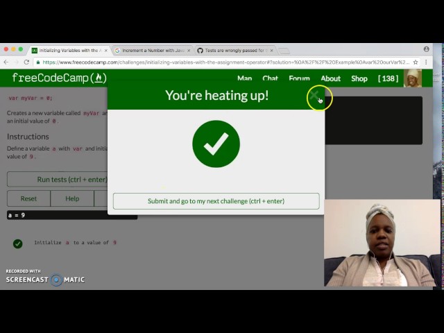 Lessons 1-10 on FREE CODE CAMP - Javascript