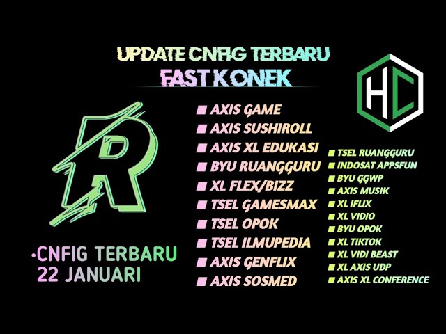 UPDATE || CONFIG HC || AXIS | XL | TSEL | INDOSAT | BYU | [ 22 JAN ]