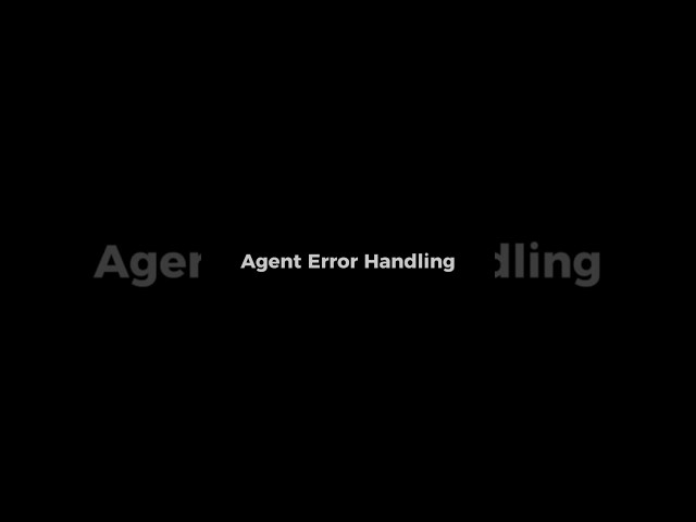 Agent Error Handling in LangChain ⚠️🤖 | Quick Explanation
