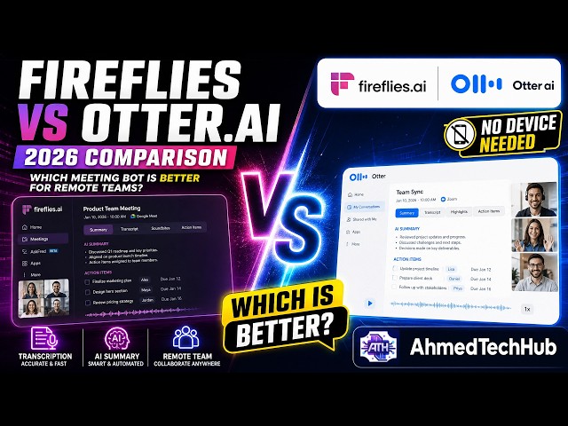 Fireflies vs Otter.ai 2026 — Which Meeting Bot Is Better for Remote Teams? (No Device Needed)