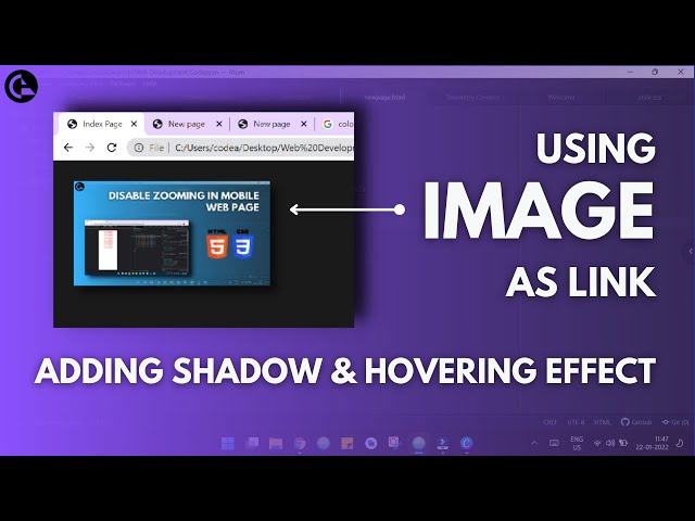 Using Image as Link | anchor tag HTML | hover, shadow effect CSS | Web Development | codeayan