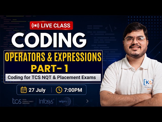Coding for Placement and TCS NQT 2027 | Coding Ability for Placements