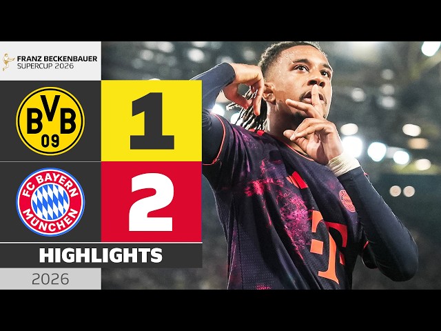 Brown & Olise – Bayern Reign Supreme! | BORUSSIA DORTMUND - FC BAYERN | Highlights | Supercup 2026