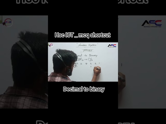 HSC_ICT_MCQ_shortcut #asc #acs #ict #hsc #ictchapter3 #binary #decimal #binarytodecimal #education