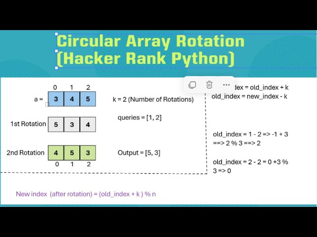 HackerRank # Circular Array Rotation (Python)