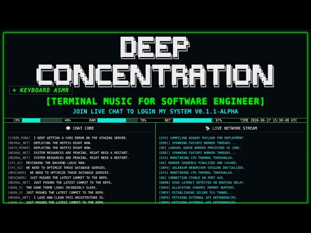 Late Night Deep Work Music – Debugging & Refactoring Flow State
