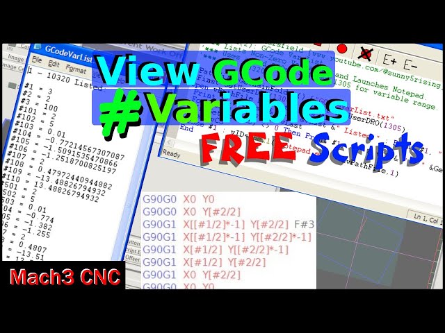 Mach3 | Generate a GCode Variable List | See ALL Current Values