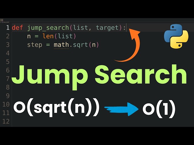 Jump Search Algorithm | Time & Space Complexity Explained