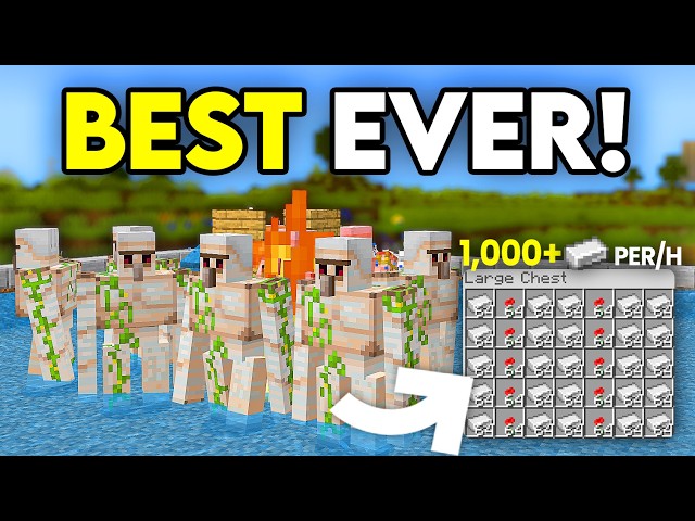 NEW BEST IRON FARM in Minecraft Bedrock 26.4+!