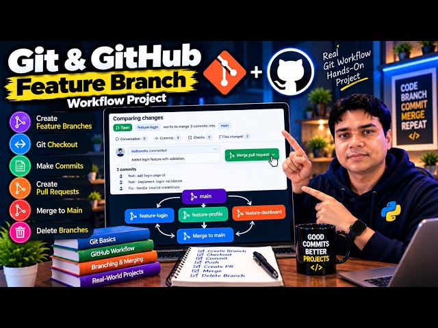 Git & GitHub Features | Branches, Checkout, Commits, Pull Requests, Merging & Branch Deletion