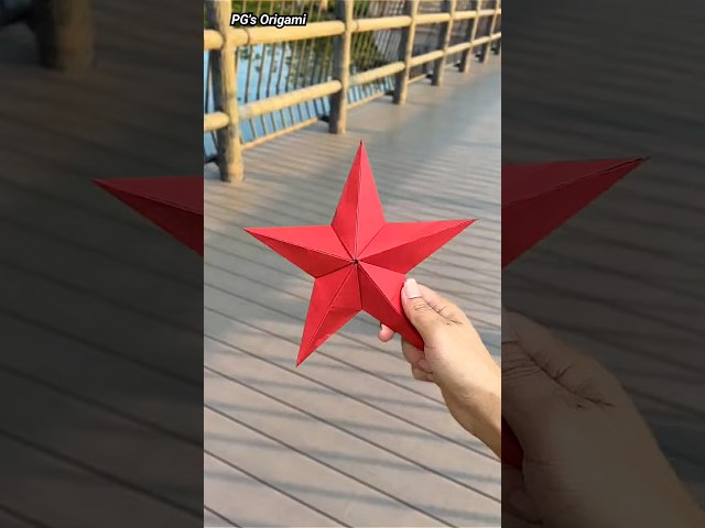 How to make a shooting ninja star 🤗🥷 , diy star origami , best paper airplane #paper #shorts