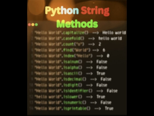 Python all useful string methods #python #coding #learning #skills #tutorial #programming #trending