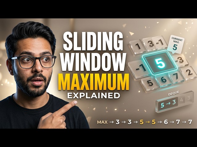 Sliding Window Maximum I Explained | Sliding Window | DSA #16