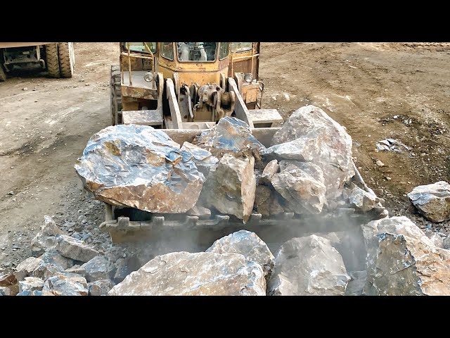 Massive Rocks Loading Into the Truck Ultimate Heavy Stone Loading
