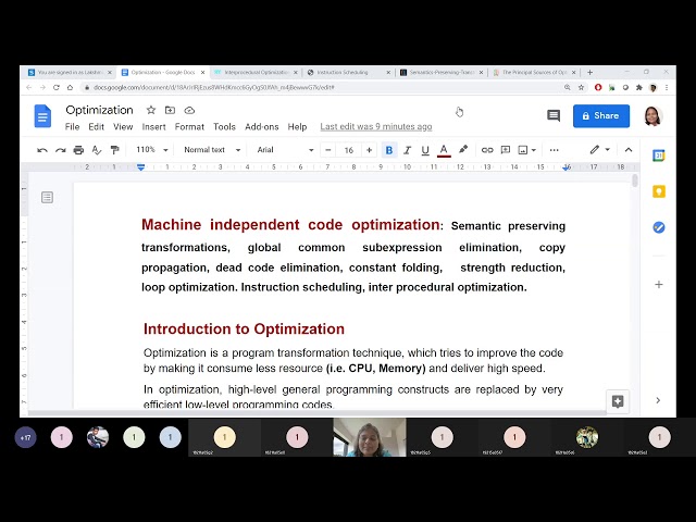 Machine Independent Code Optimization