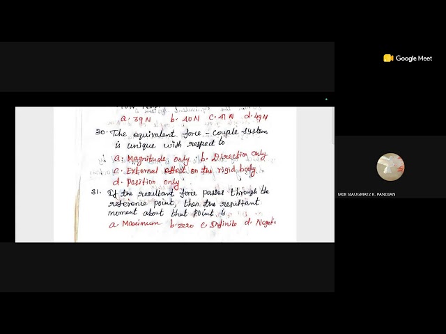 Revision class u-8 MECHANICS 21.7.26 - UG TRB Maths 2