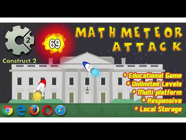 Math Meteor Attack - HTML5 Educational Game | Codecanyon Scripts and Snippets