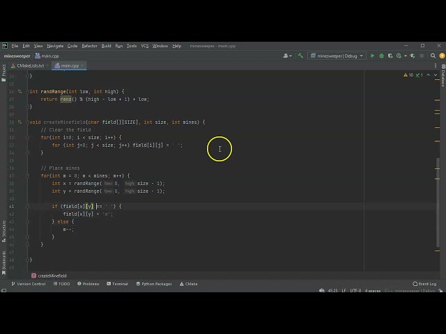 Creating a Minesweeper Map Generator in C++