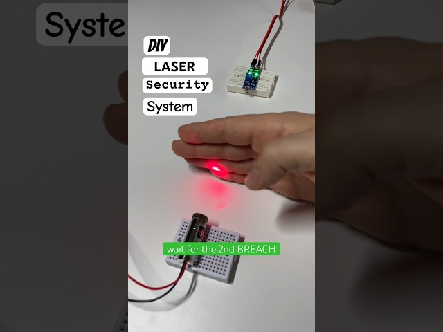 How To Build A Laser DIY Smart Home Security System with Arduino #electronics #automation #security